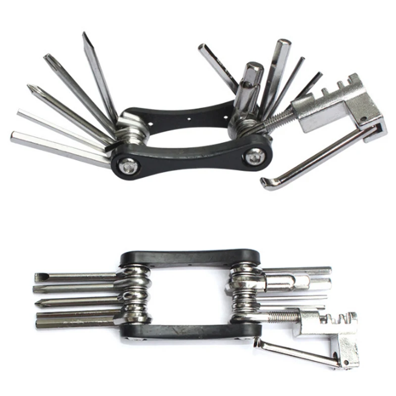  11 in 1 Multifunctional Bike Repair Folding Tool Safety Knife Military Chain Cutter +Wrench Bicycle