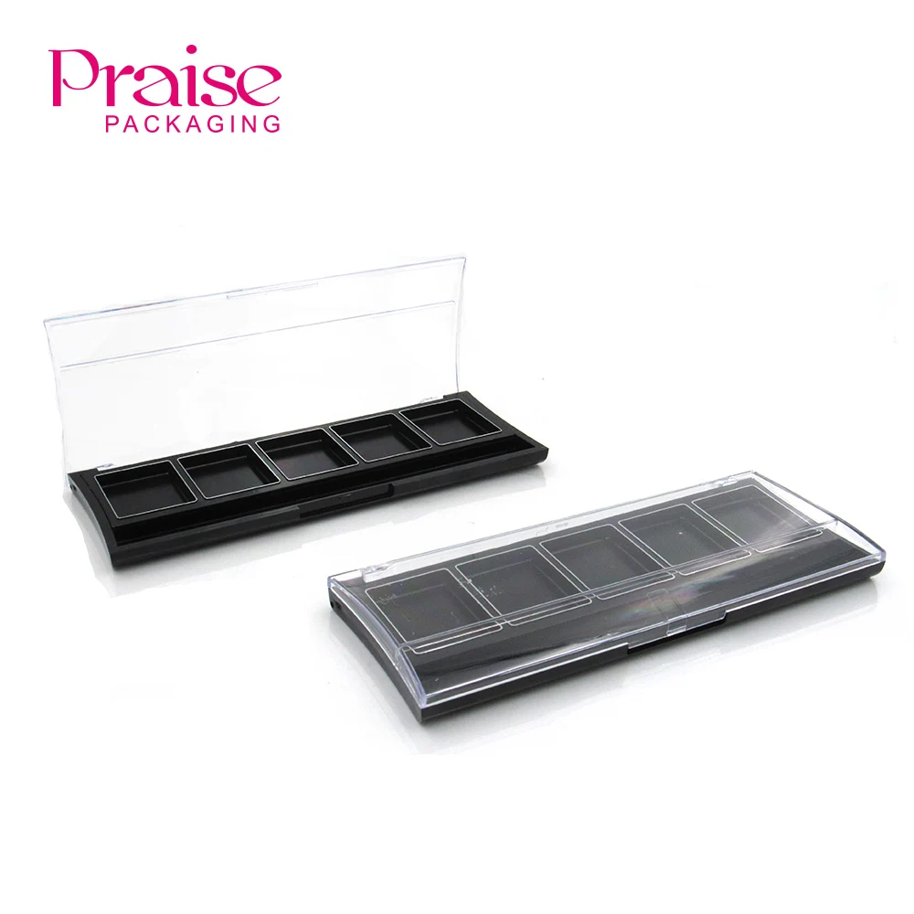 Free samples personal care empty plastic material eyeshadow case palette wholesale