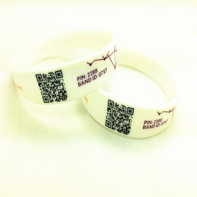 Customized QR silicone wrist band wristband bracelet silicone wristband
