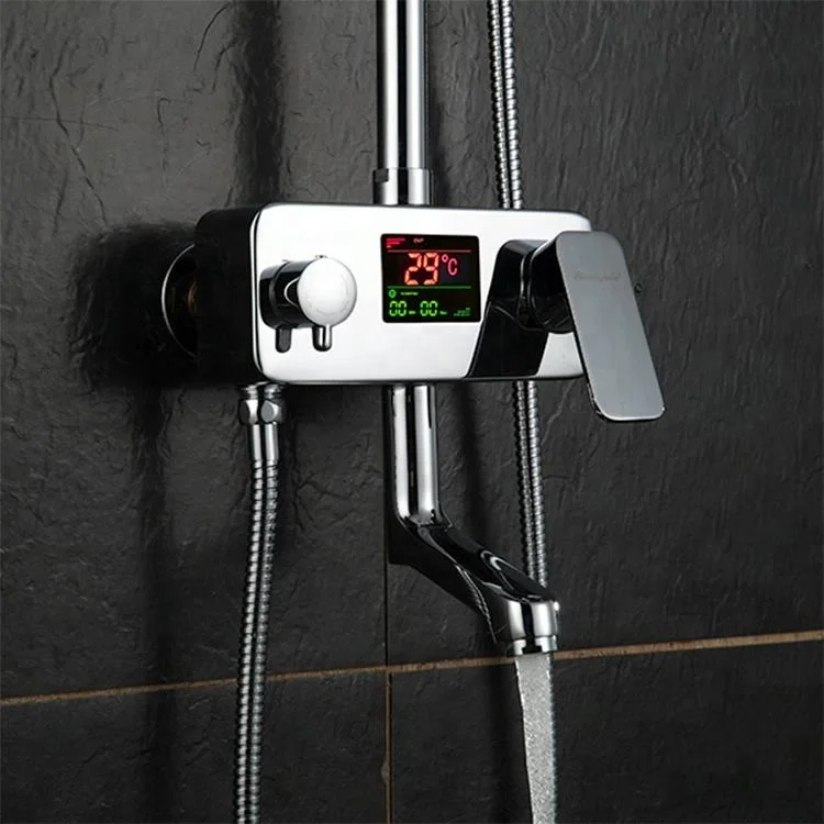 New product intelligent digital display thermostatic bathroom shower faucet