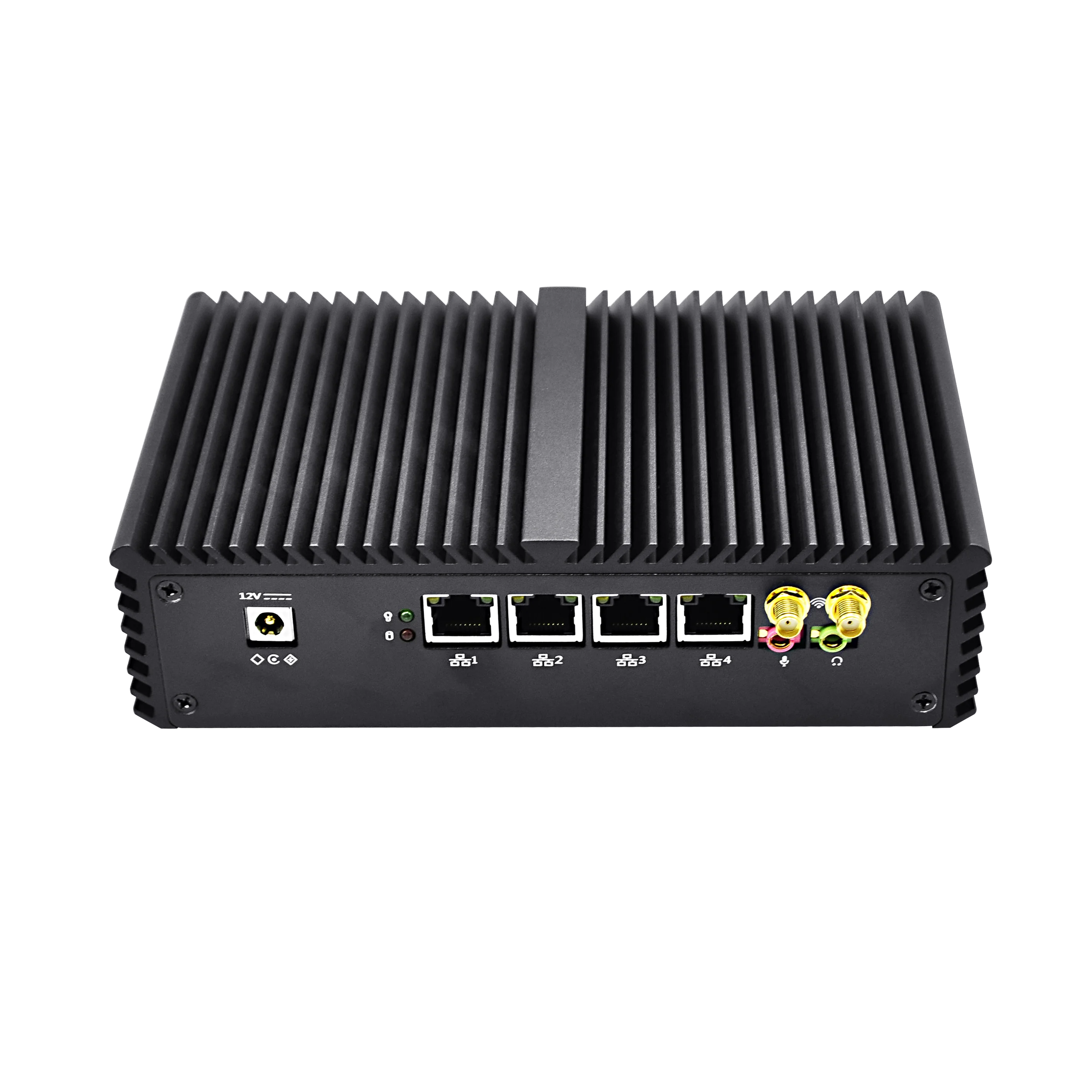 4 Gigabit Nics порты безвентиляторный VPN брандмауэр маршрутизатор PFSense Мини ПК Поддержка AES-NI последовательный
