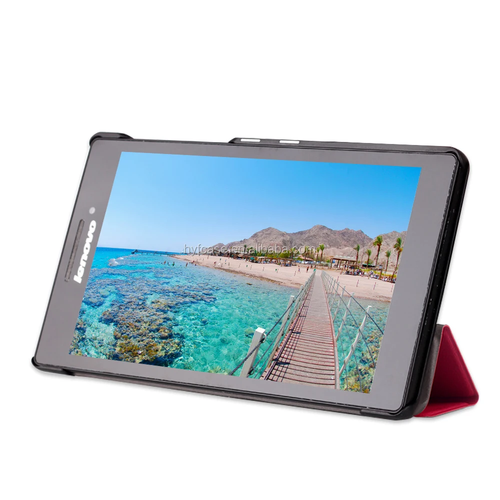 
PU Leather Tablet Cover 7' Tri Fold Flip Case For Lenovo Tab 2 A7-20F with many colors 