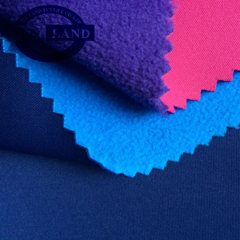 china manufacturer make to orders winter sports thermal jacket 100% polyester interlock bonded polar fleece fabric