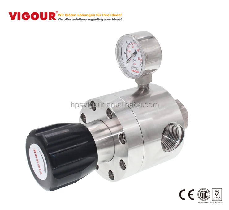 SS316 low pressure high flow lpg gas pressure regulator for pharmaceutical food and beverage