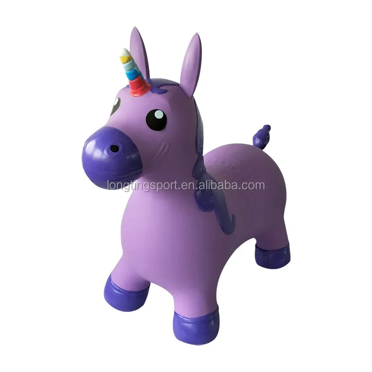 Детские пластиковые прыгающие игрушки единорога/надувные прыгающие игрушки животных лошади для продажи