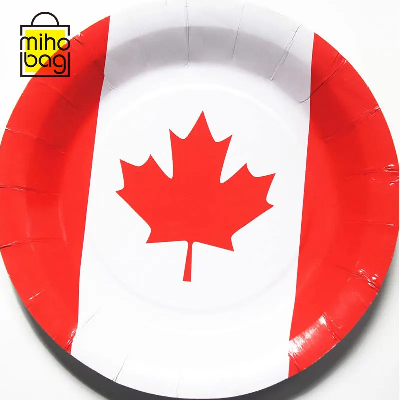Kids Birthday Party 7 inch Disposable Bulk Packing Decorative Cake Plate Disposable Paper Plate