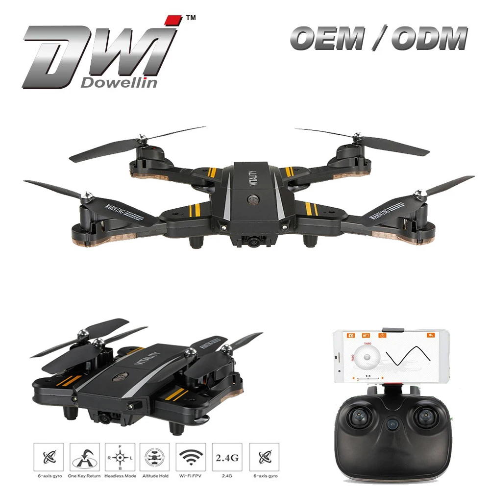 Dvi Foldable Drone Flying Camera HD Wifi FPV 0.3MP Camera HD Height Hold Headless No Mini Selfie Drone
