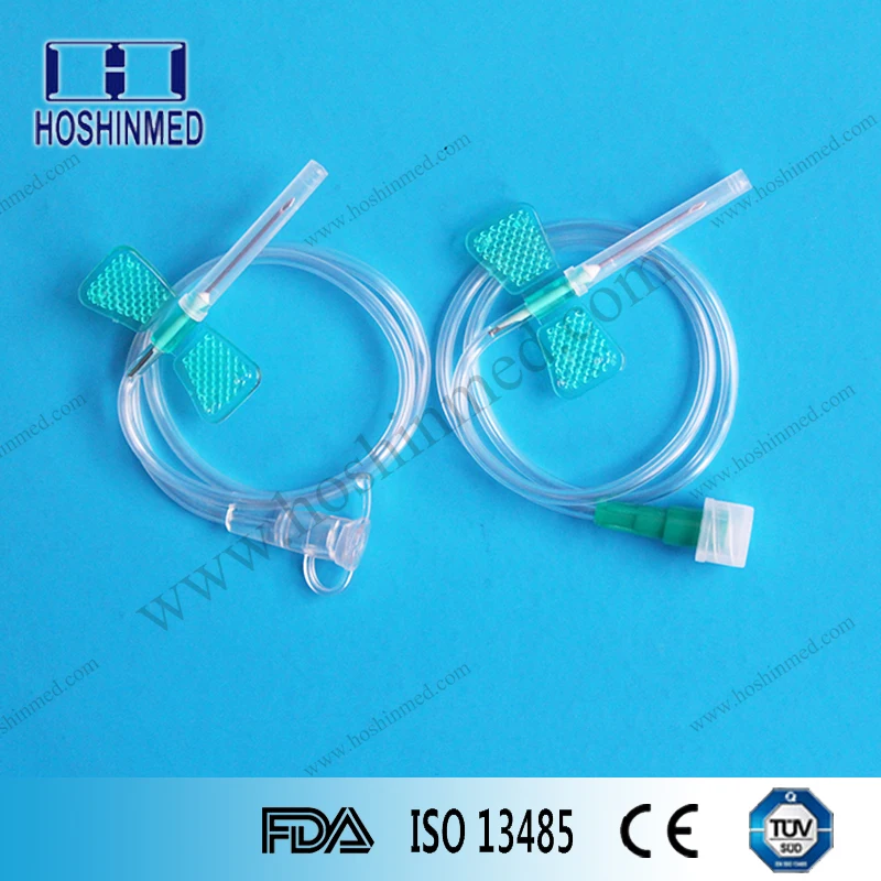 China medical disposable Size 18g scalp vein set with luer slip