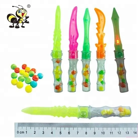 Weapon Shape Lighting  Toys Candy Light Up Plastic Sword Toy