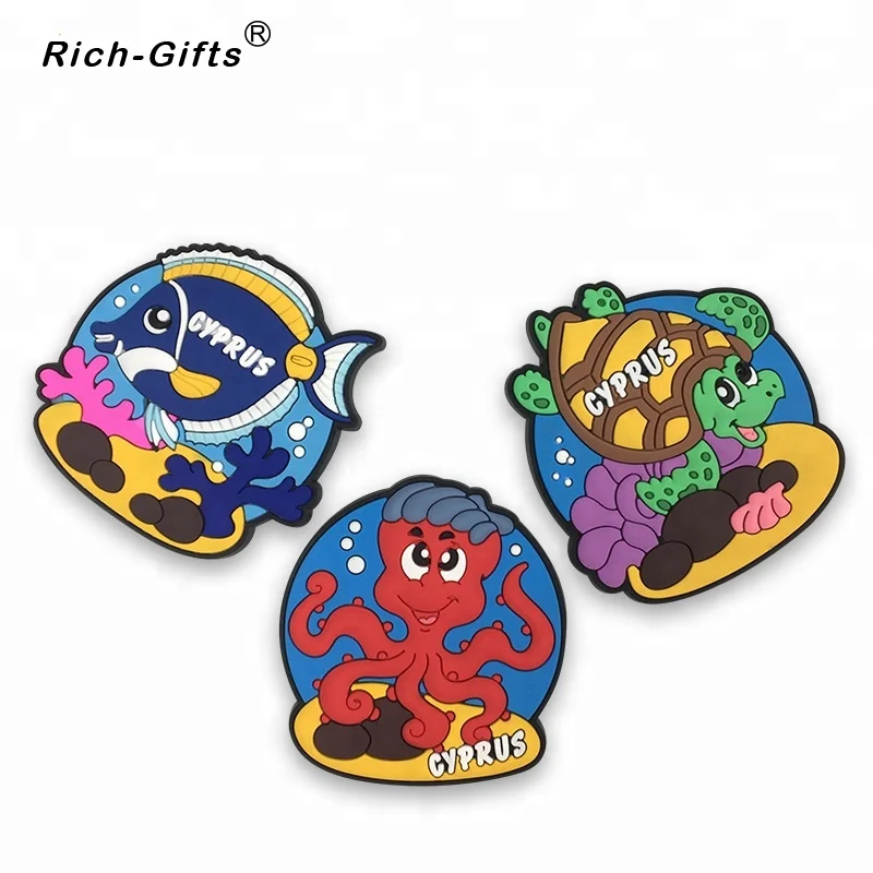 
Custom Made Distinctive Cyprus Souvenir PVC Rubber Fridge Magnet 