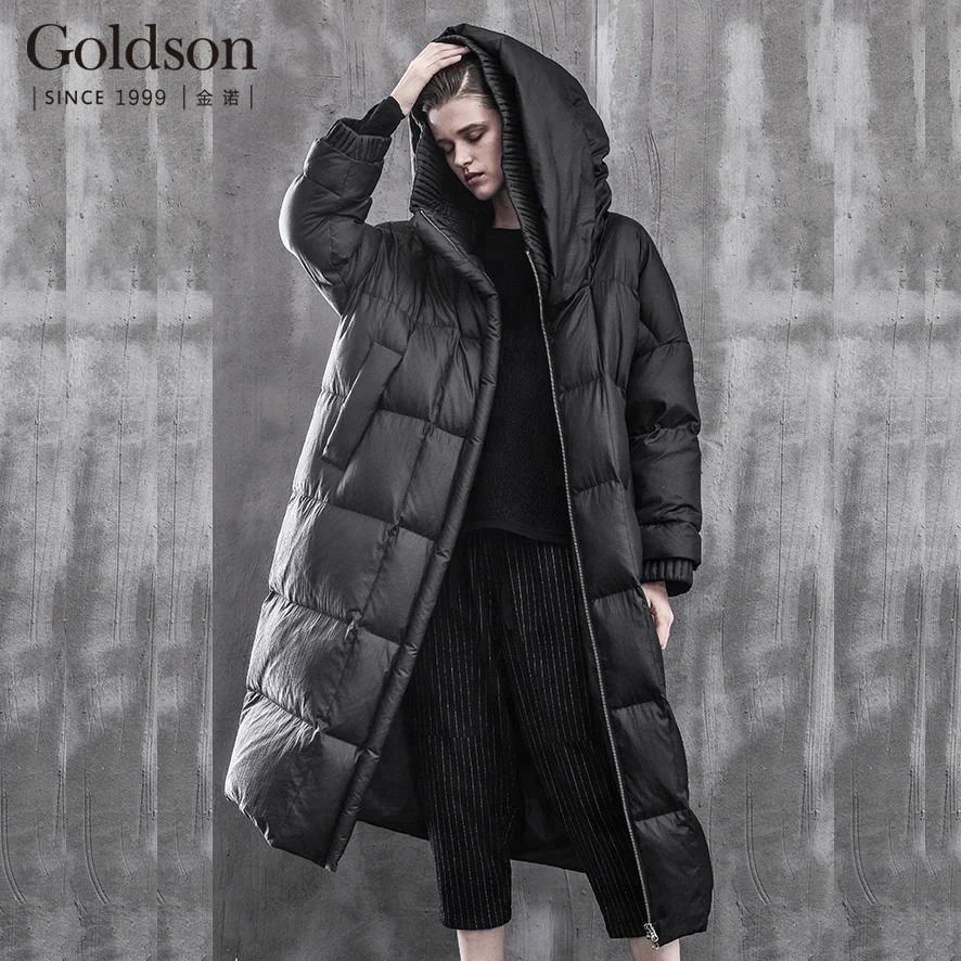 Women Winter Warm hooded Long Down Jacket