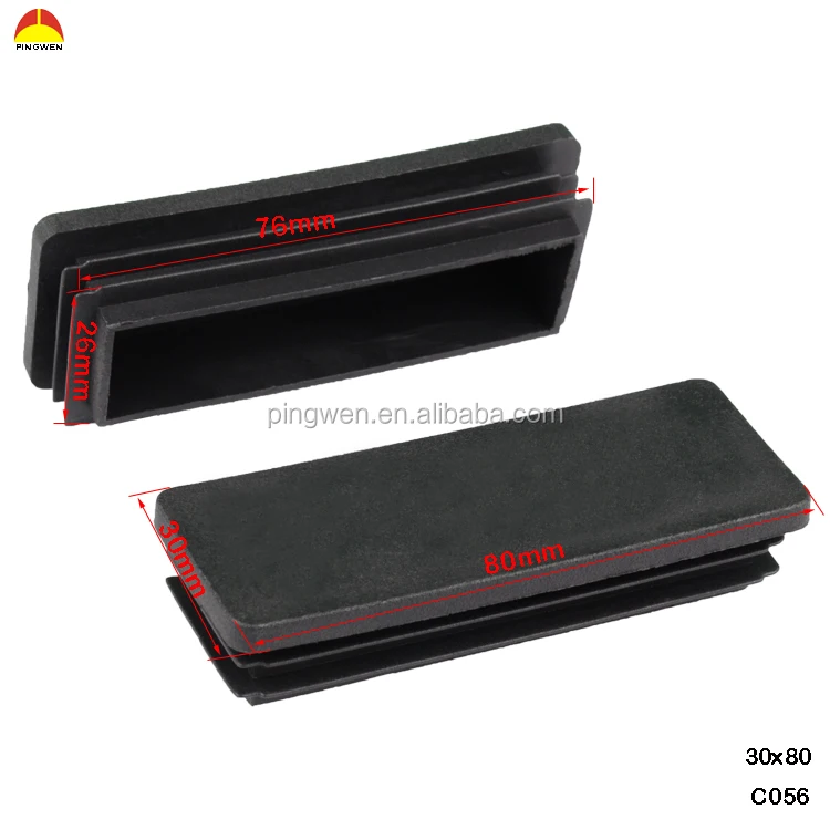 rectangle round square plastic pipe plug/plastic end caps for steel tube/furniture plastic end caps