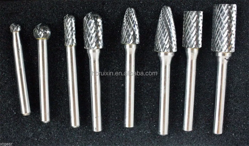 High Performance end mill tungsten carbide rotary burr set