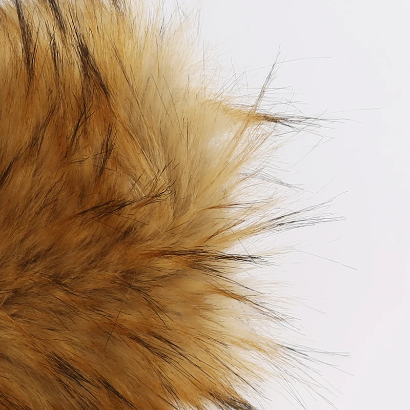 CAMEL color High pile faux fur for collar