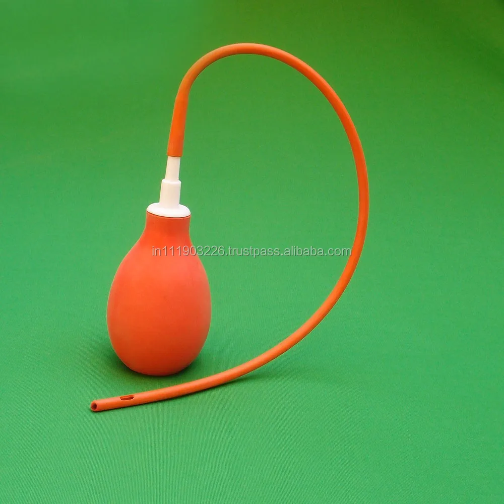 Bulb Syringe with Colon Tube - Open End Best Quality Natural Eco Friendly Made of thick natural and durable R