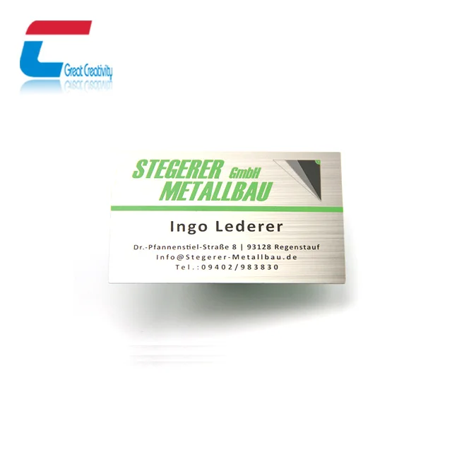 Metal blank business card stainless steel loyalty cards