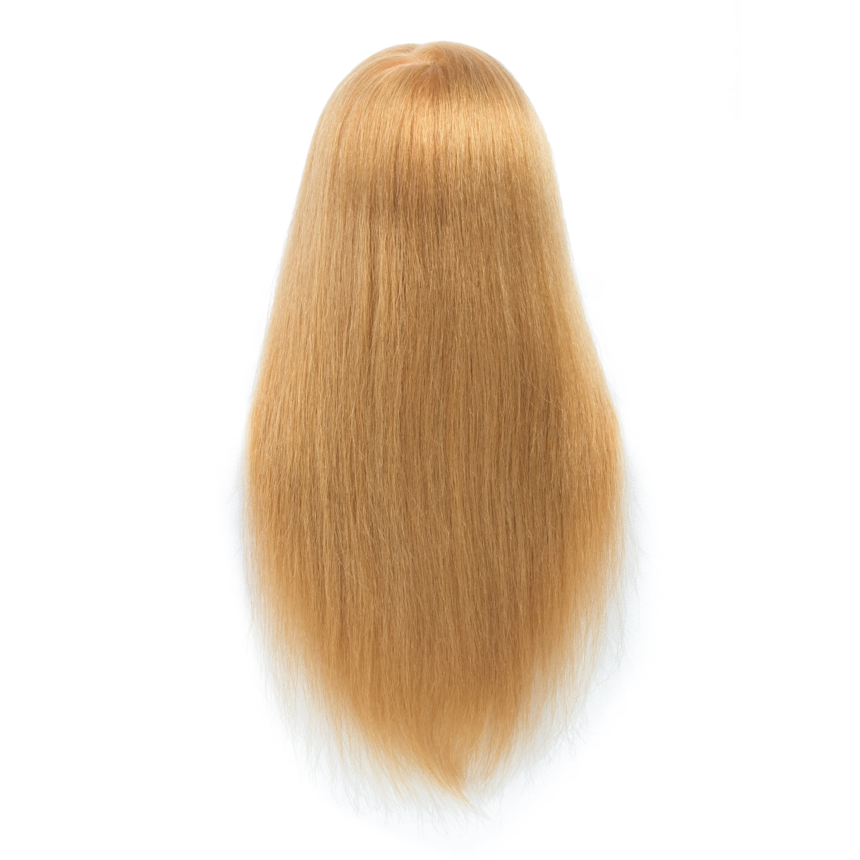 Factory wholesale 30% Golden Real hair salon Manneqain Training head Models Haircut Hairressing