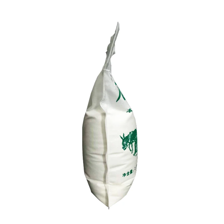 Color printed Moisture proof laminated 5kg 10kg 25kg handle pp non woven fabric flour bag
