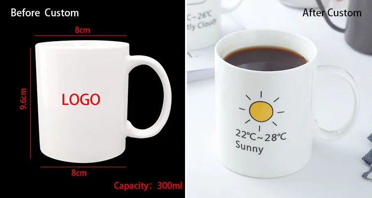 OEM 11oz Customized Printed White Coffee Sublimation Mugs Cheap Custom logo coffee cup