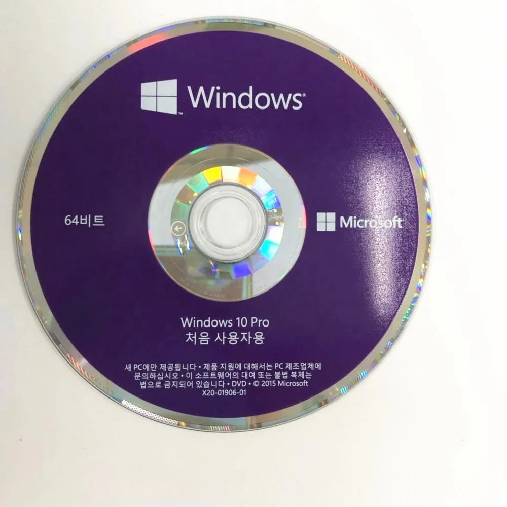 
Korean Orignal Microsoft windows 10 pro Software Oprating System Genuine OEM package Win 10 Professional FPP 