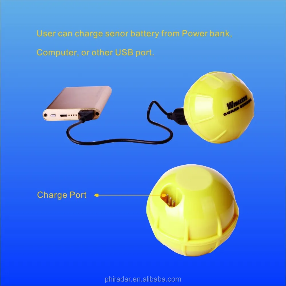 
sonar fishfinder wireless portable out door fishing devie Hot sell Fish Finder with wireless sonar sensor black color 