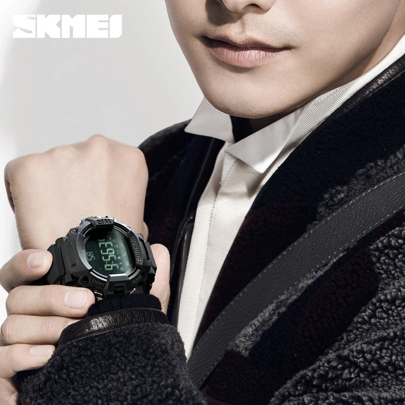 SKMEI 1249 Men Military Smart Watch Chronograph Calorie Pedometer Sports Watches Reminder Digital Wristwatches