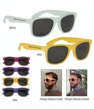 Color Changing Plastic Sunglasses 2018 Sunshine Vision Promotional Frame Change Color Sunglasses