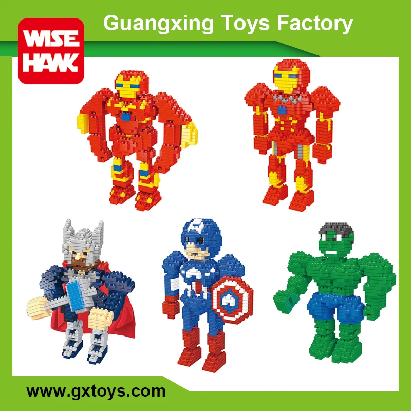 Wholesale latest mini blocks super heroes figure plastic building block toys for kids