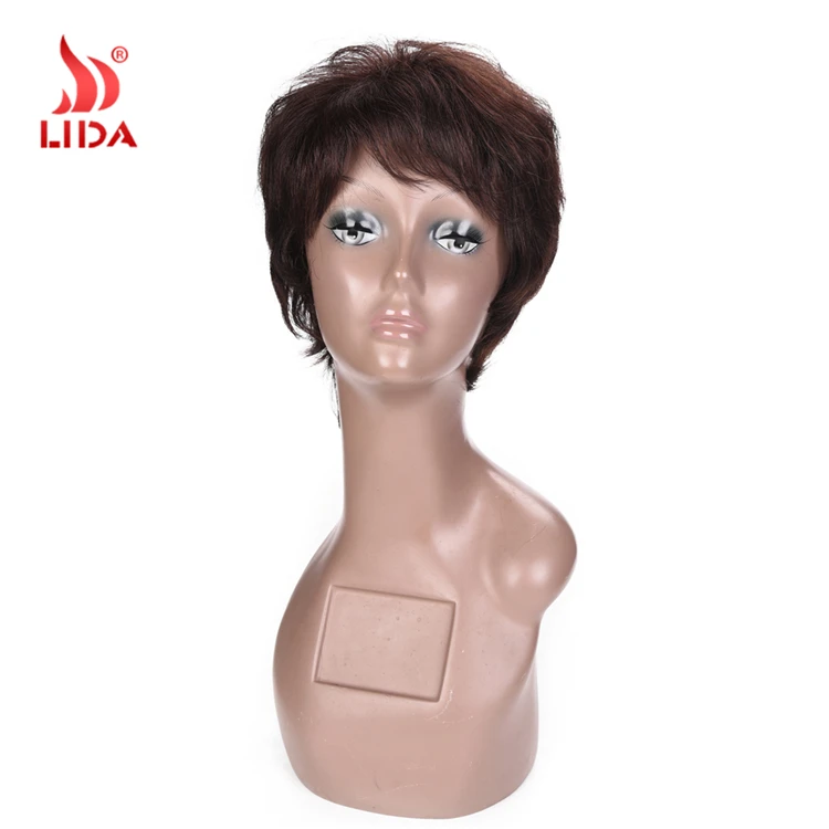 
Lida 2020 new curls bob short classic hairstyle Brazilian human hair natural 5inch 6384MN 2/33 color wig 