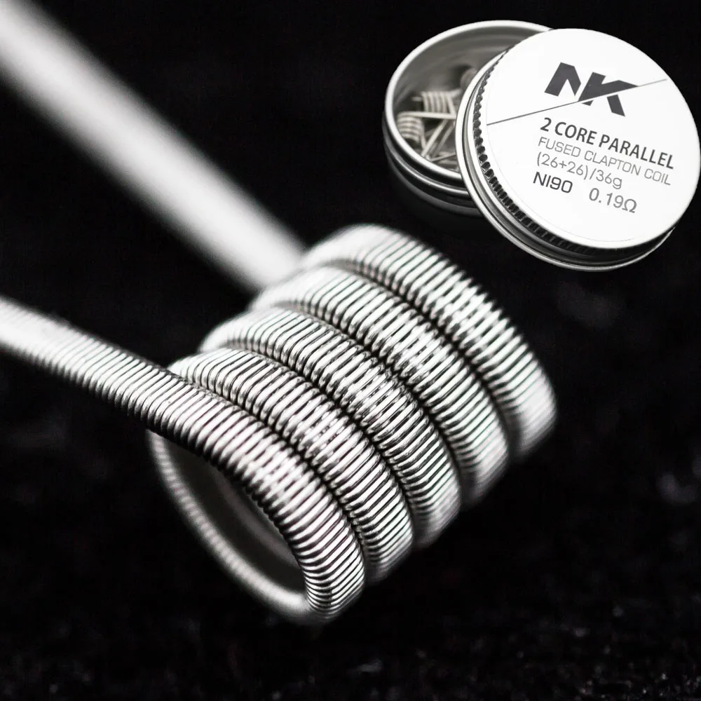 NK new product nichrome90 dual fused clapton pre made coil vaping wire for ecig mod