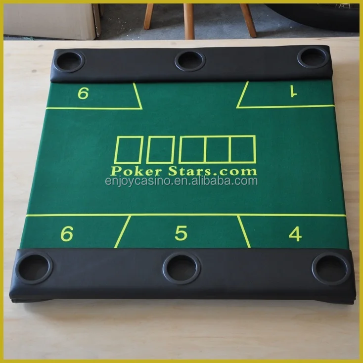 casino oval three-foldable suited poker table top