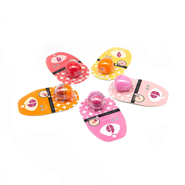 
ODM/OEM waterproof round ball eco-friendly lip balm with logo 