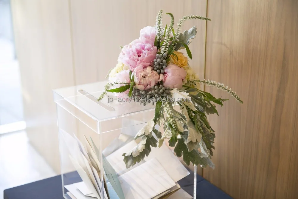 
Acrylic Charity Donation Box Ballot Tip Wedding Wish Well Box 