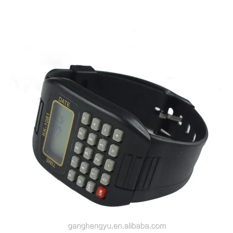 Wholesale 8 Digit Large Screen Display Wristwatch with Calculator for Children