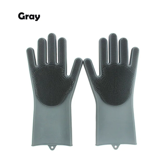 2019 Magic Silicone Dish Washing Gloves Kitchen Accessories Dishwashing Glove Household Tools for Cleaning Car Pet Brush Glove