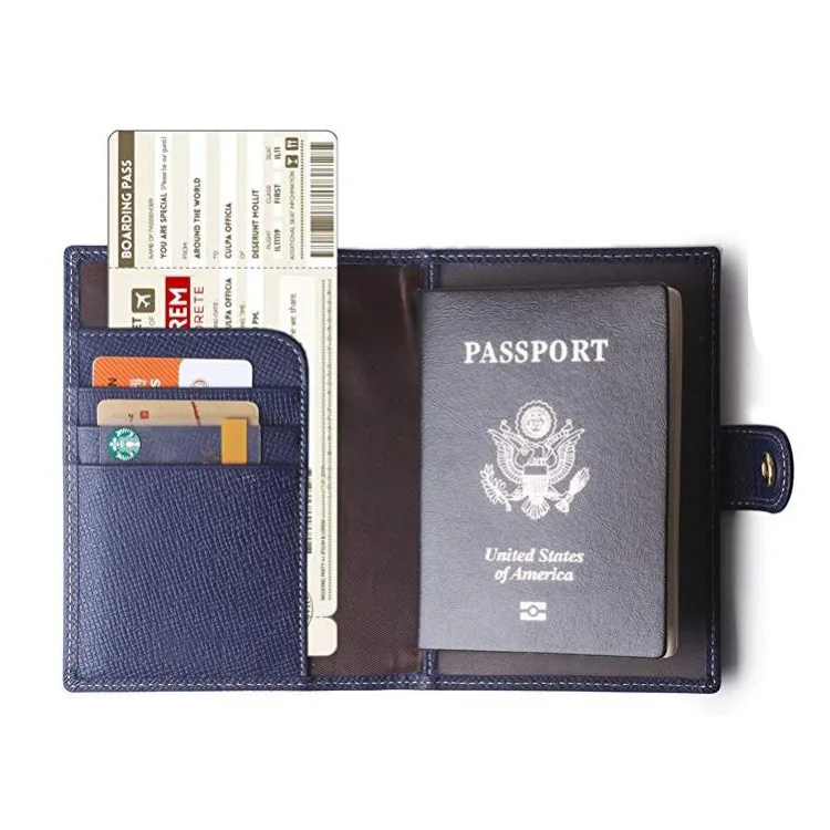 RFID Genuine Leather Passport Holder Wallet Man/Woman Card Holder For Passport