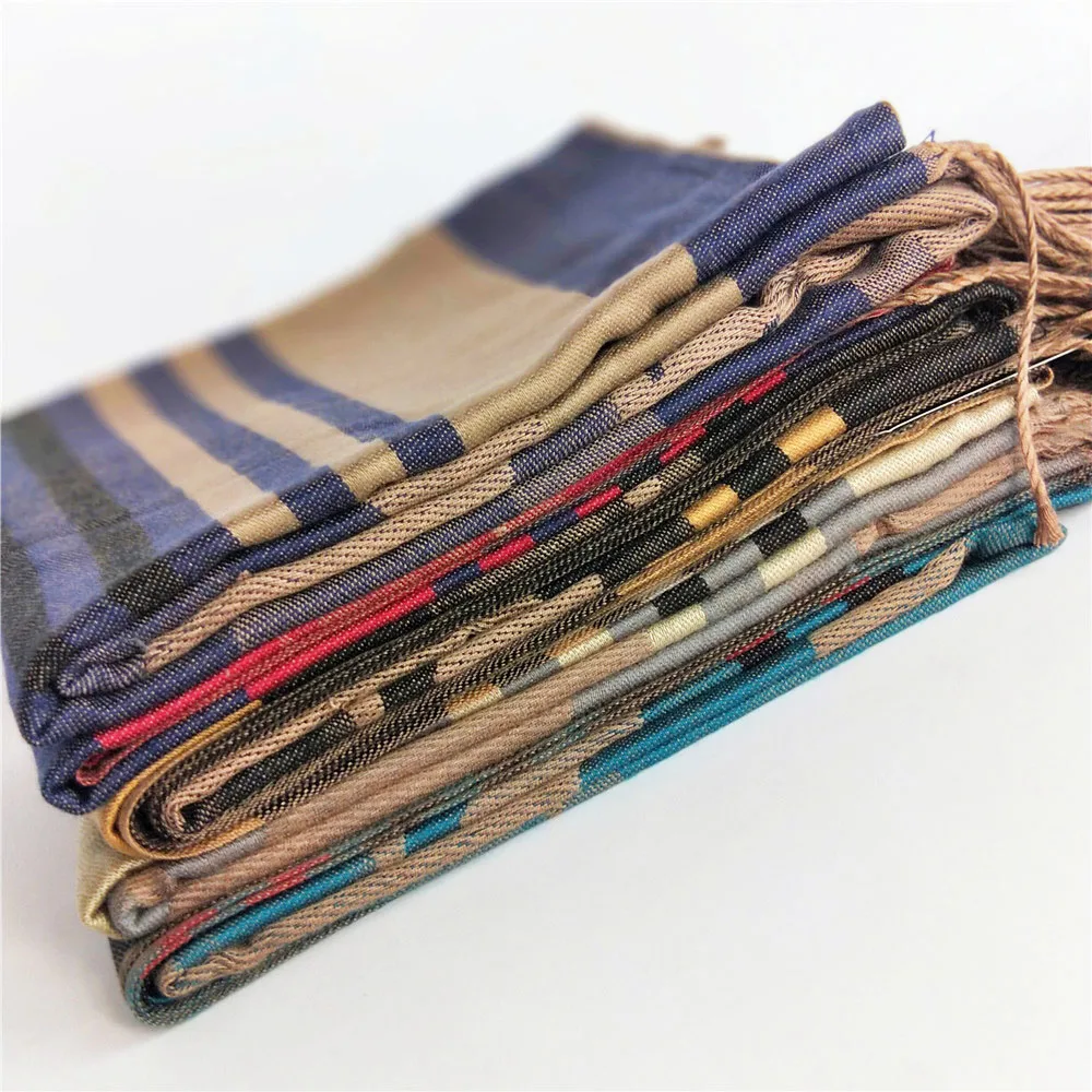 scarf manufacturer wholesale classic silk jacquard art stripes pashmina