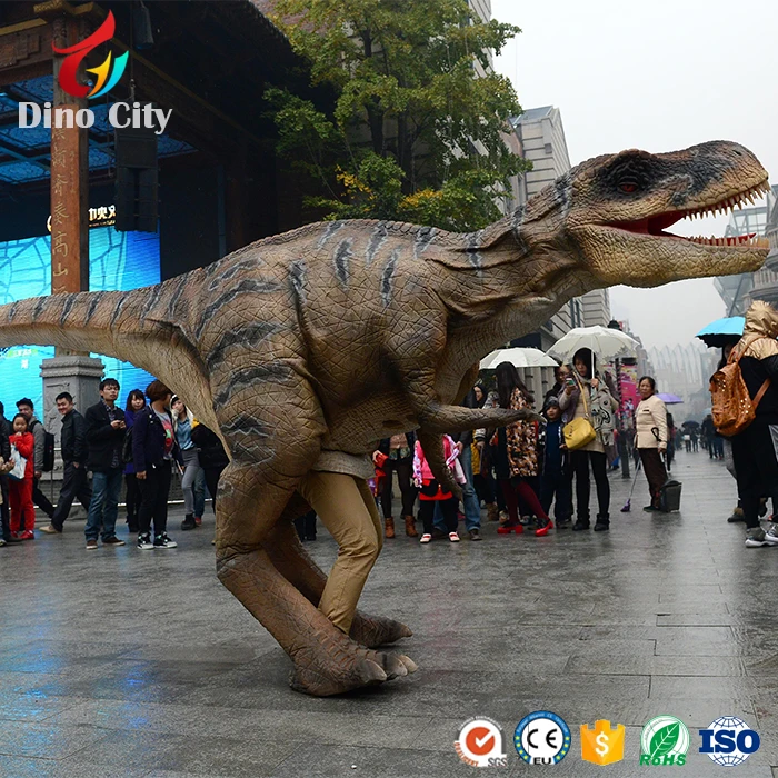 Life Like Robot Walking with Dinosaur Costume T Rex Suit