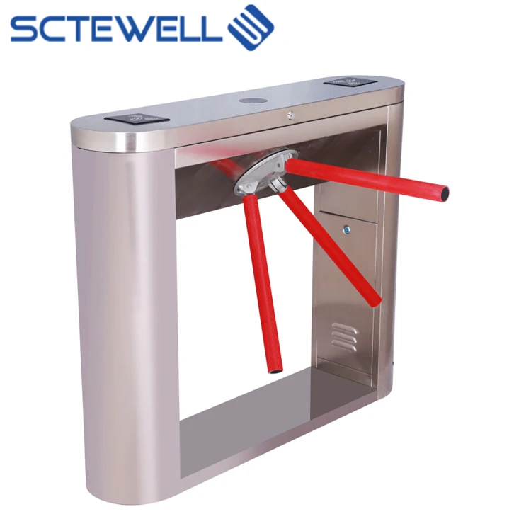 New Pedestrian Gym Bridge Tripod Turnstile Fingerprint Card Turnstile Drop 304 Stainless Steel