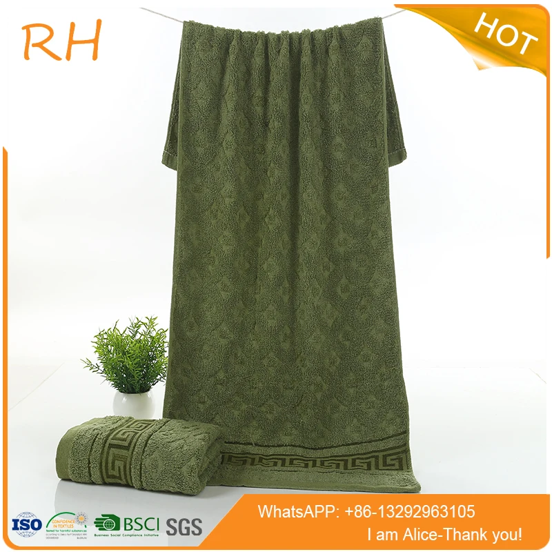 Gaoyang Ruihe Textile factory great wall jacquard commercial cotton bath towel for Middle east market