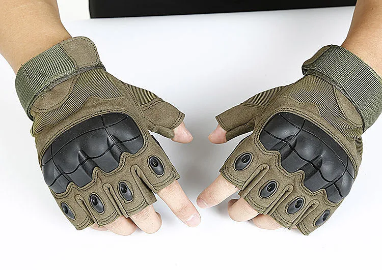 Gina Outdoor Wear-resistant Anti-slip Tactical Fingerless Gloves for Riding Cycling Motorcycle Driving Gloves