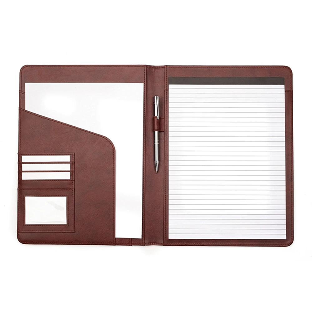 
classical PU leather right handed portfolio with document holder a4 
