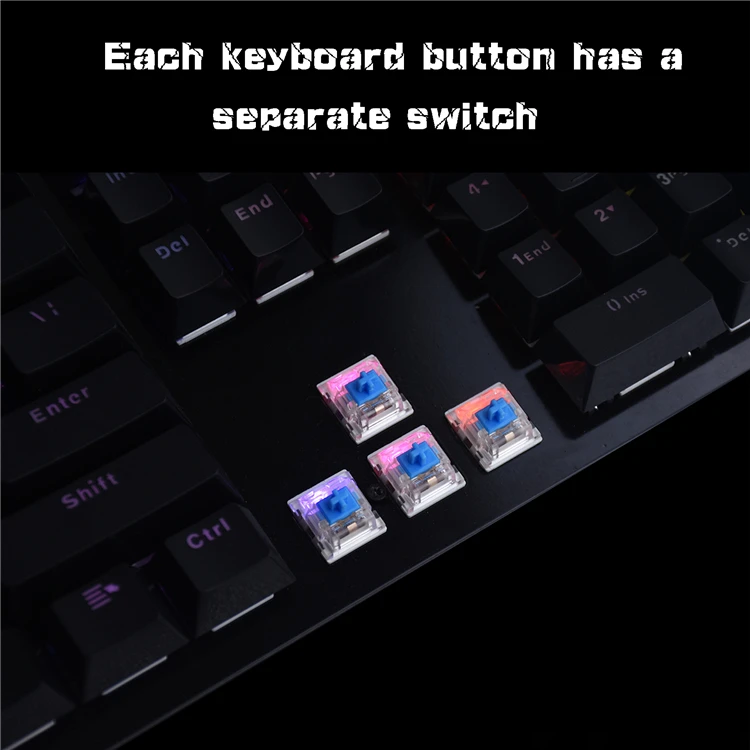 Customised Clavier Mechanical Colorful Mechanical Keycaps Keyboard