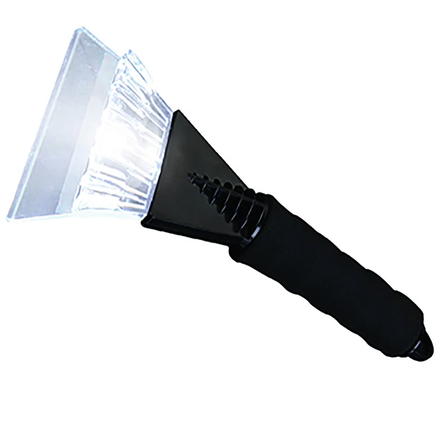 Пластиковый скребок для льда и окон автомобиля, зимний инструмент, скребок для льда со светодиодной подсветкой