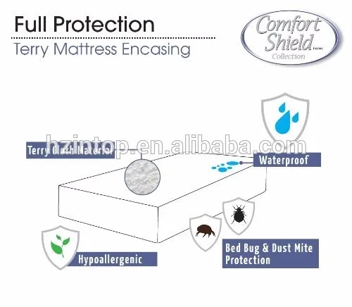 Top I allergens 100%  Waterproof fabrics Machine Washable bed sheet  Mattress Protector
