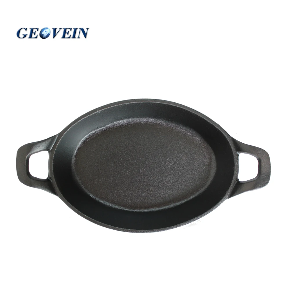 Best Cast Iron Fish Pan Serving Dish Oval Oven Roasting