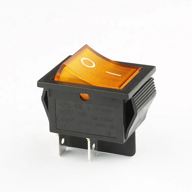 Заводская цена kcd4 cqc t85 1e4 4-контактный переключатель с желтым