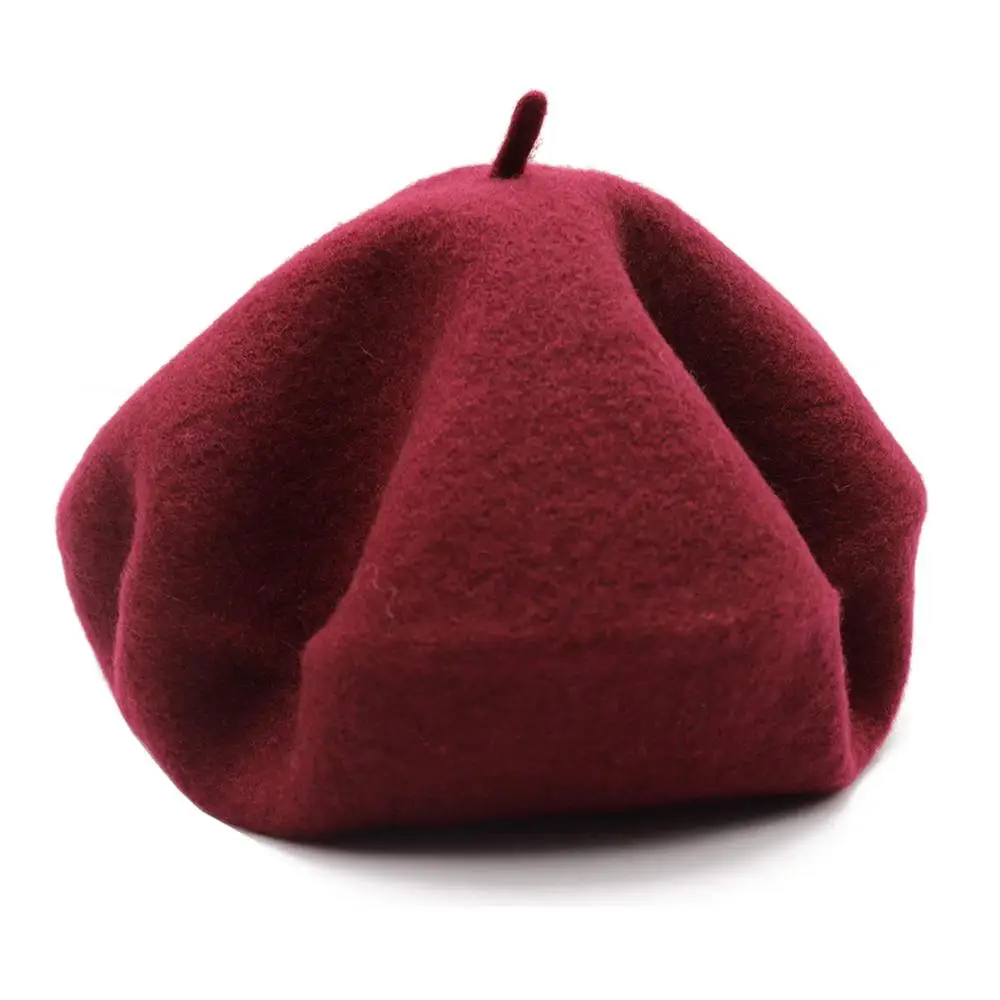 Wool Beret Hat,Solid Color French Style Winter Warm Cap for Women Girls Lady