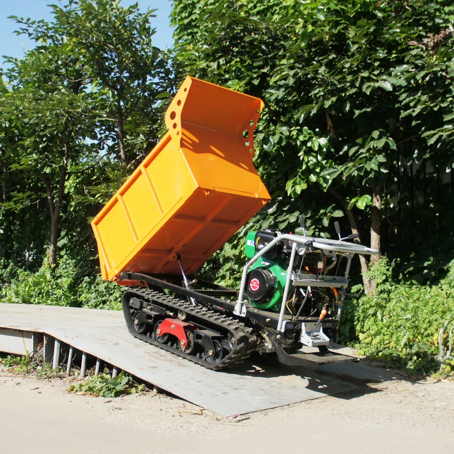 mini tracked chain walk behind tractor