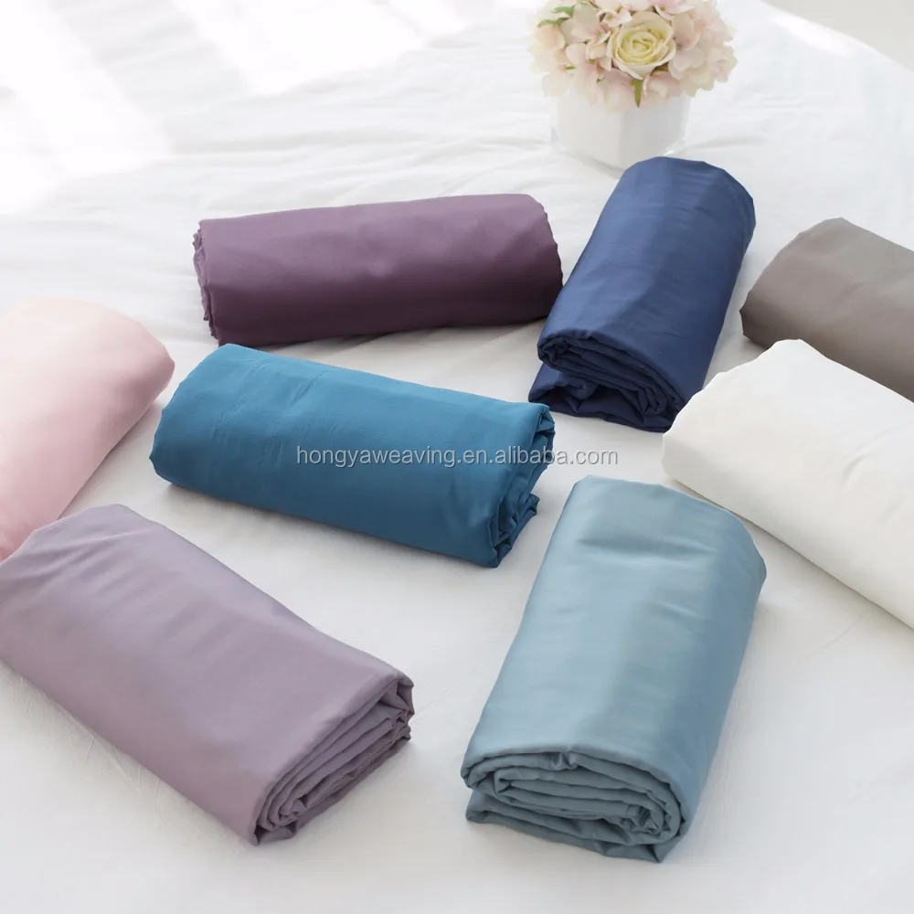 Натяжная простыня 60s из чистого хлопка с атласом для отеля от производителя Nantong